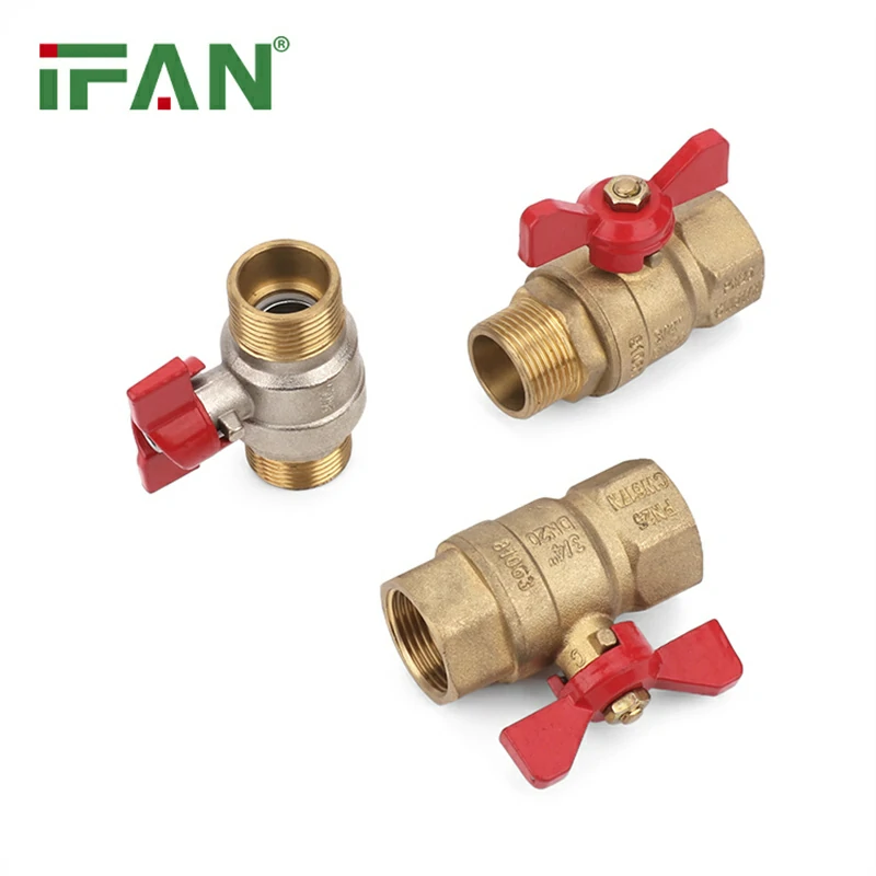 Red Butterfly Handle Brass Valve factory